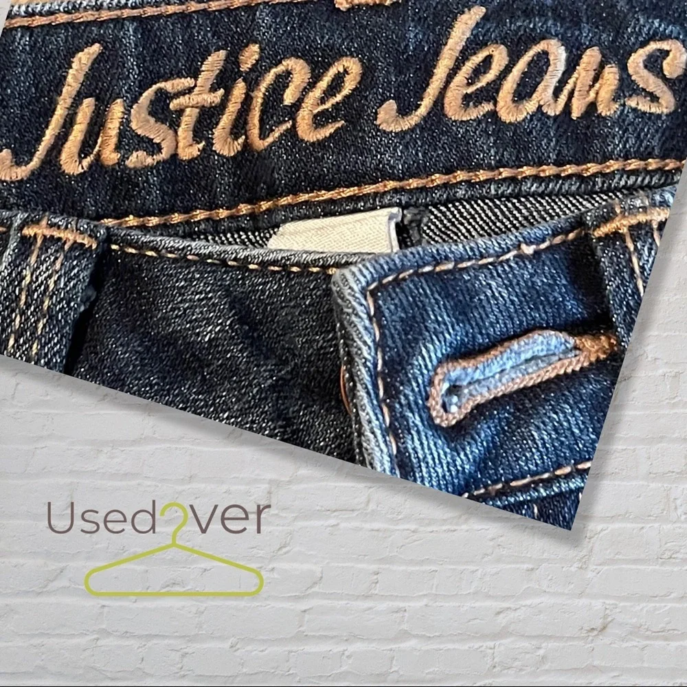 JUSTICE JEANS ZIPPER DETAILING SZ 10R